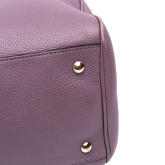 Medium Calfskin Bamboo Shopper Satchel