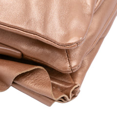 Nappa Ruffle Resin Chain Shoulder Bag