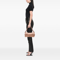 Nappa Ruffle Resin Chain Shoulder Bag