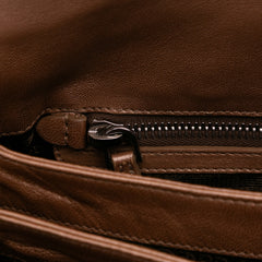 Nappa Ruffle Resin Chain Shoulder Bag