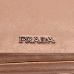 Nappa Ruffle Resin Chain Shoulder Bag