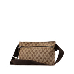 GG Canvas Double Pocket Belt Bag