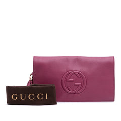 Leather Soho Disco Clutch