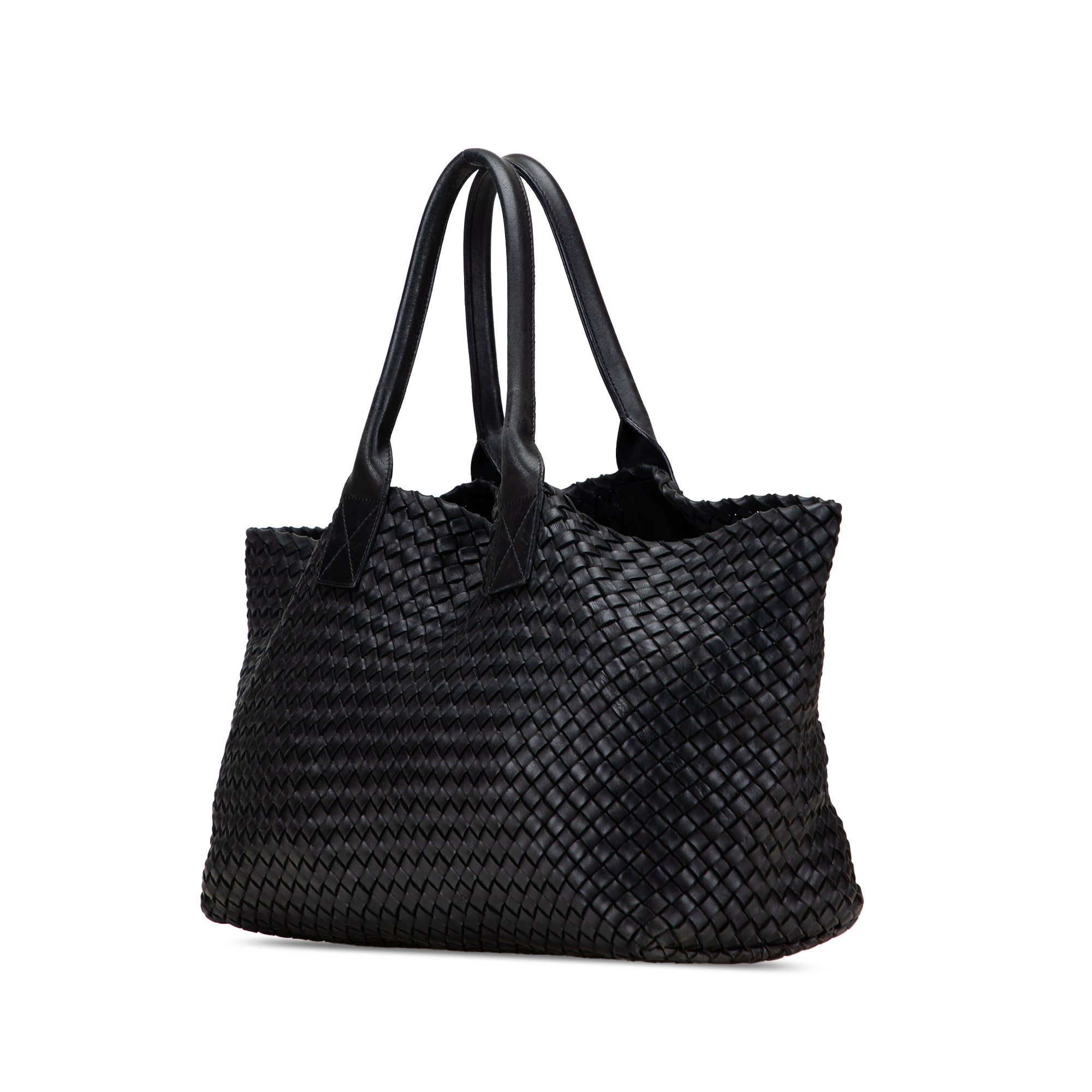 Medium Lambskin Intreccio Cabat Tote