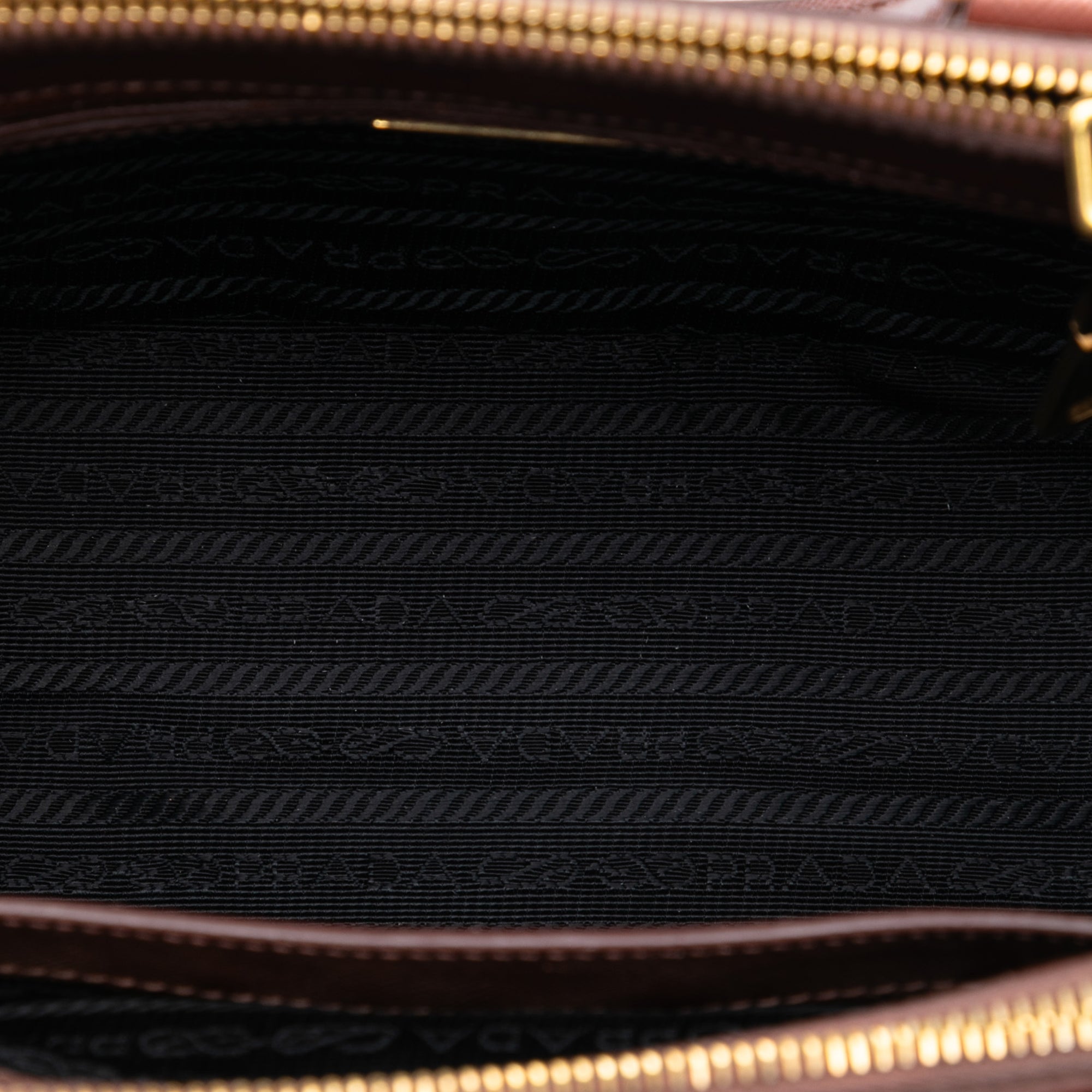 Small Metallic Saffiano Lux Galleria Double Zip Satchel