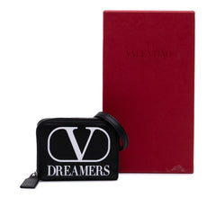 Leather VLogo Dreamers Neck Wallet