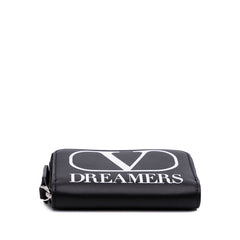 Leather VLogo Dreamers Neck Wallet