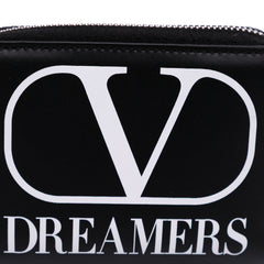 Leather VLogo Dreamers Neck Wallet