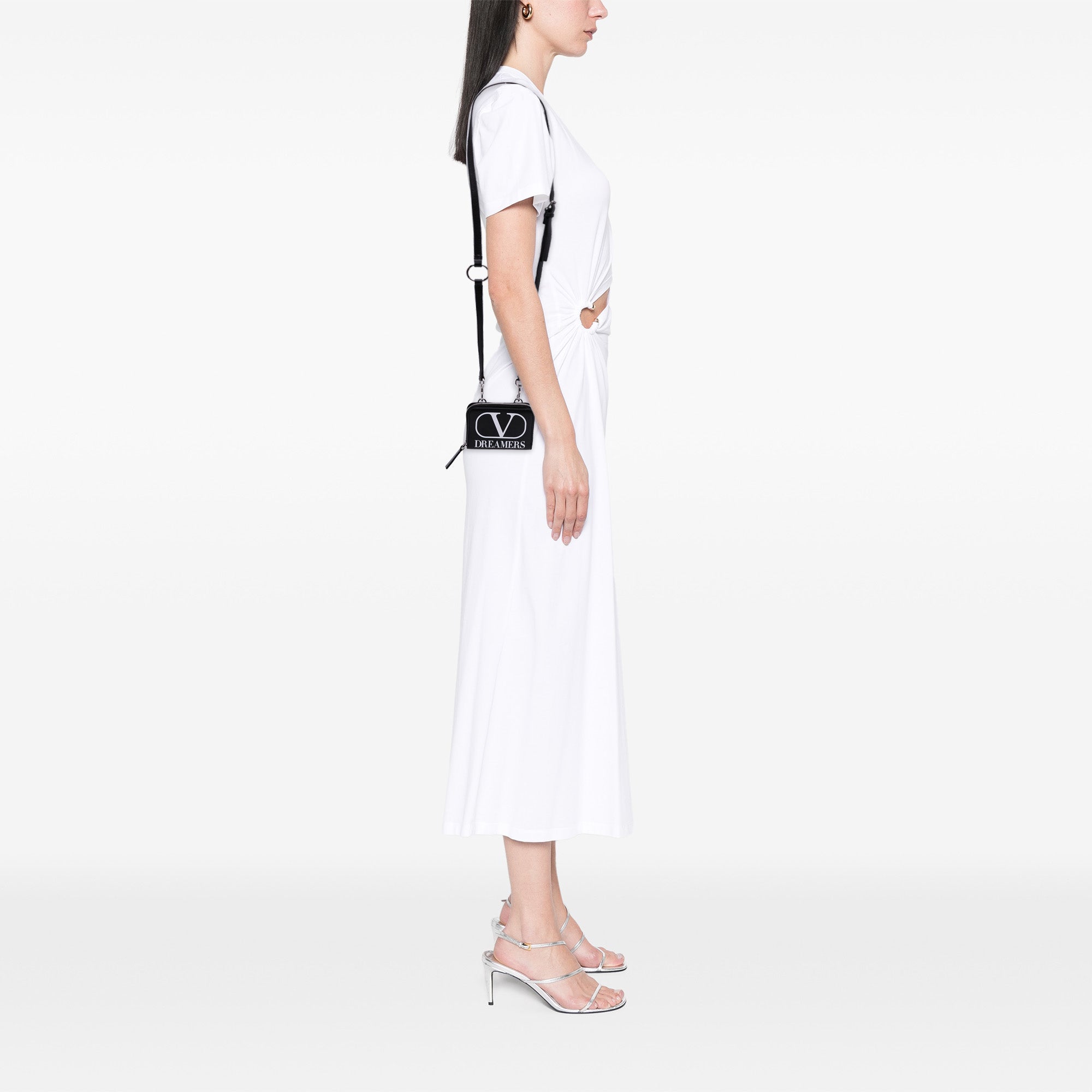 Leather VLogo Dreamers Neck Wallet