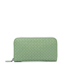 Intrecciato Zip Around Long Wallet