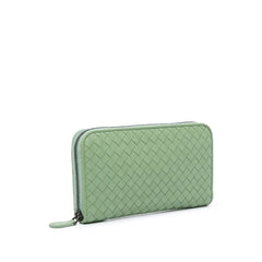 Intrecciato Zip Around Long Wallet