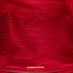 Small Saffiano Lux Galleria Double Zip Satchel