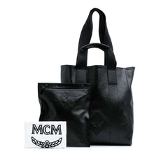 Large Canvas and Leather Reversible Diamond Tote