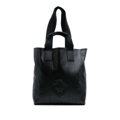Large Canvas and Leather Reversible Diamond Tote