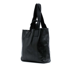 Large Canvas and Leather Reversible Diamond Tote