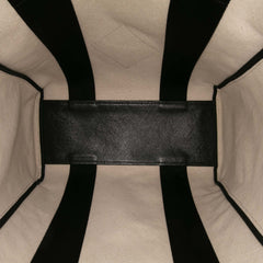 Large Canvas and Leather Reversible Diamond Tote