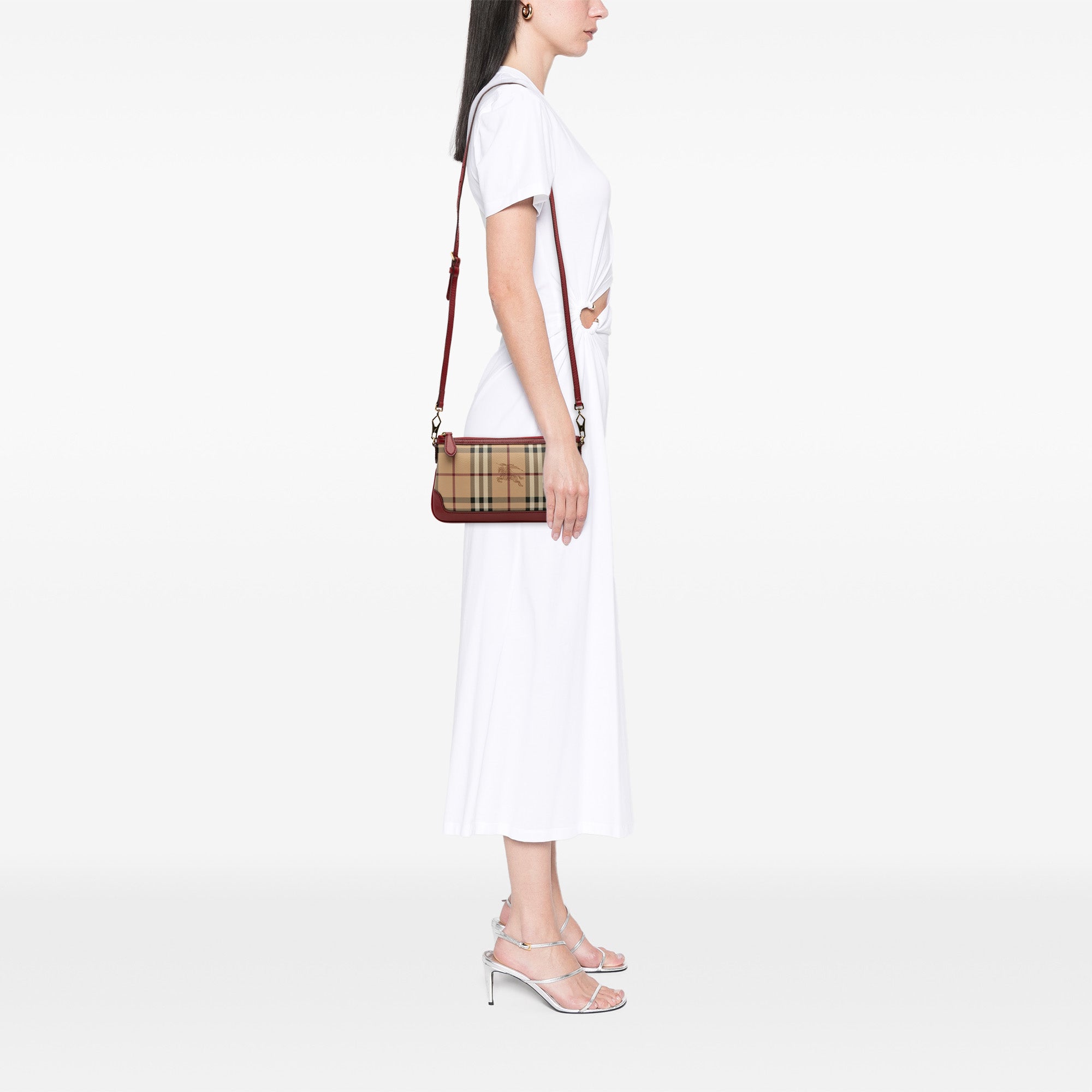 Haymarket Check Coated Canvas Peyton Crossbody