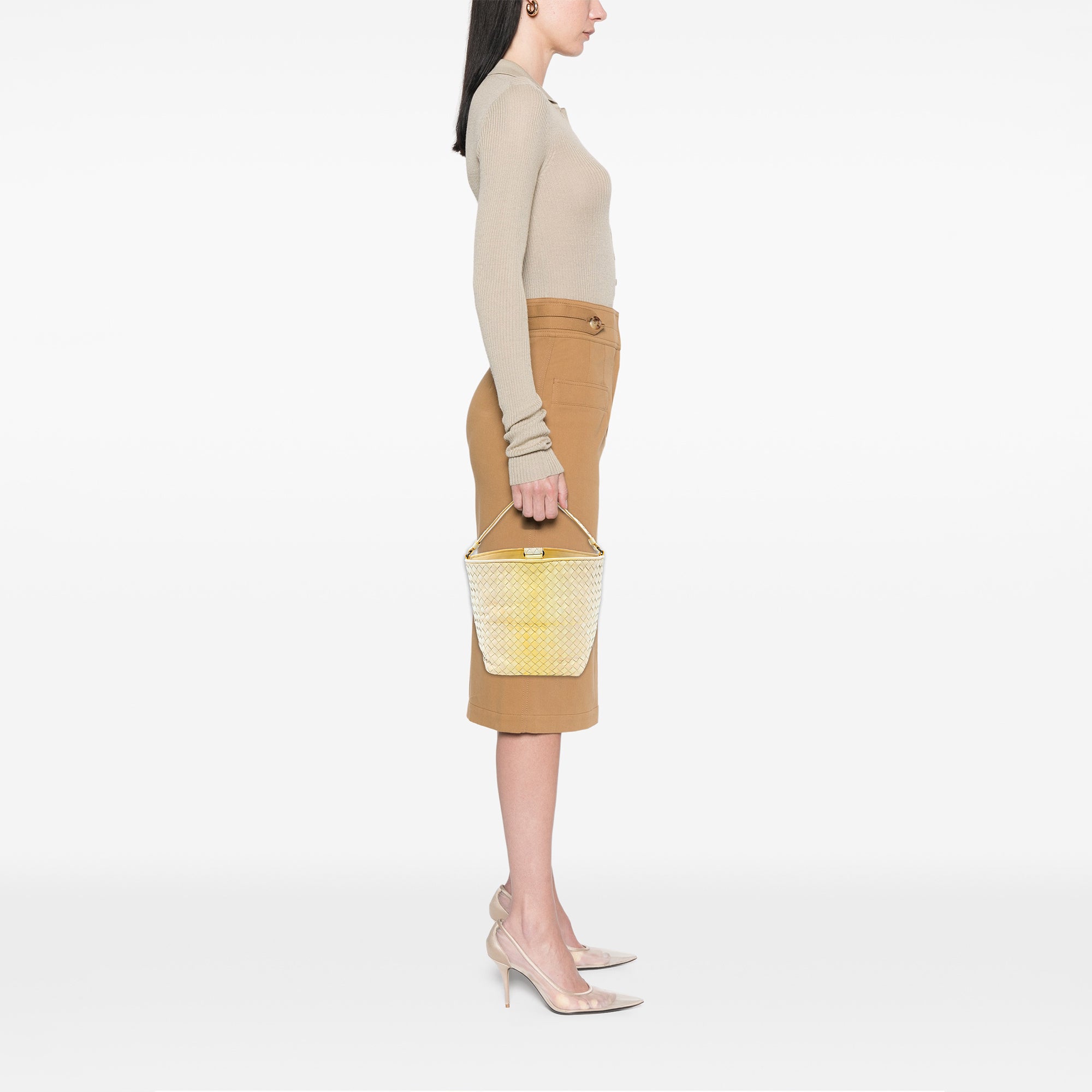 Nappa Intrecciato Nuance Bucket Bag