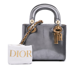 Mini Metallic Glazed Calfskin Lady Dior