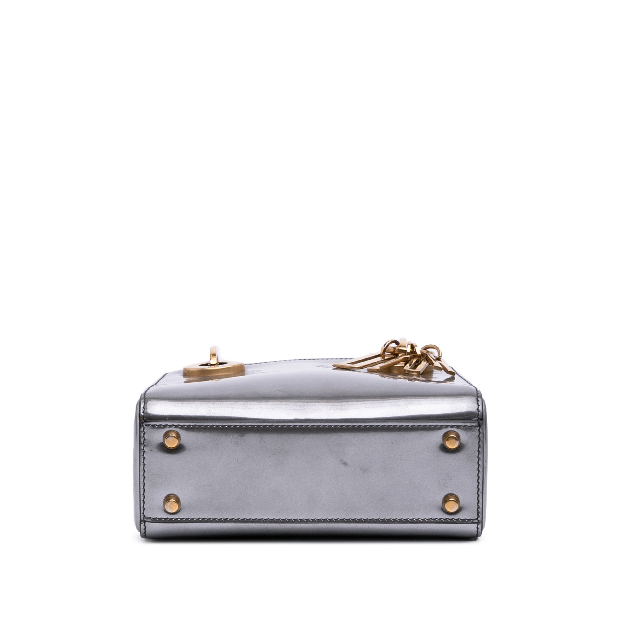 Mini Metallic Glazed Calfskin Lady Dior