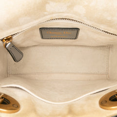 Mini Metallic Glazed Calfskin Lady Dior