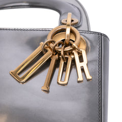 Mini Metallic Glazed Calfskin Lady Dior