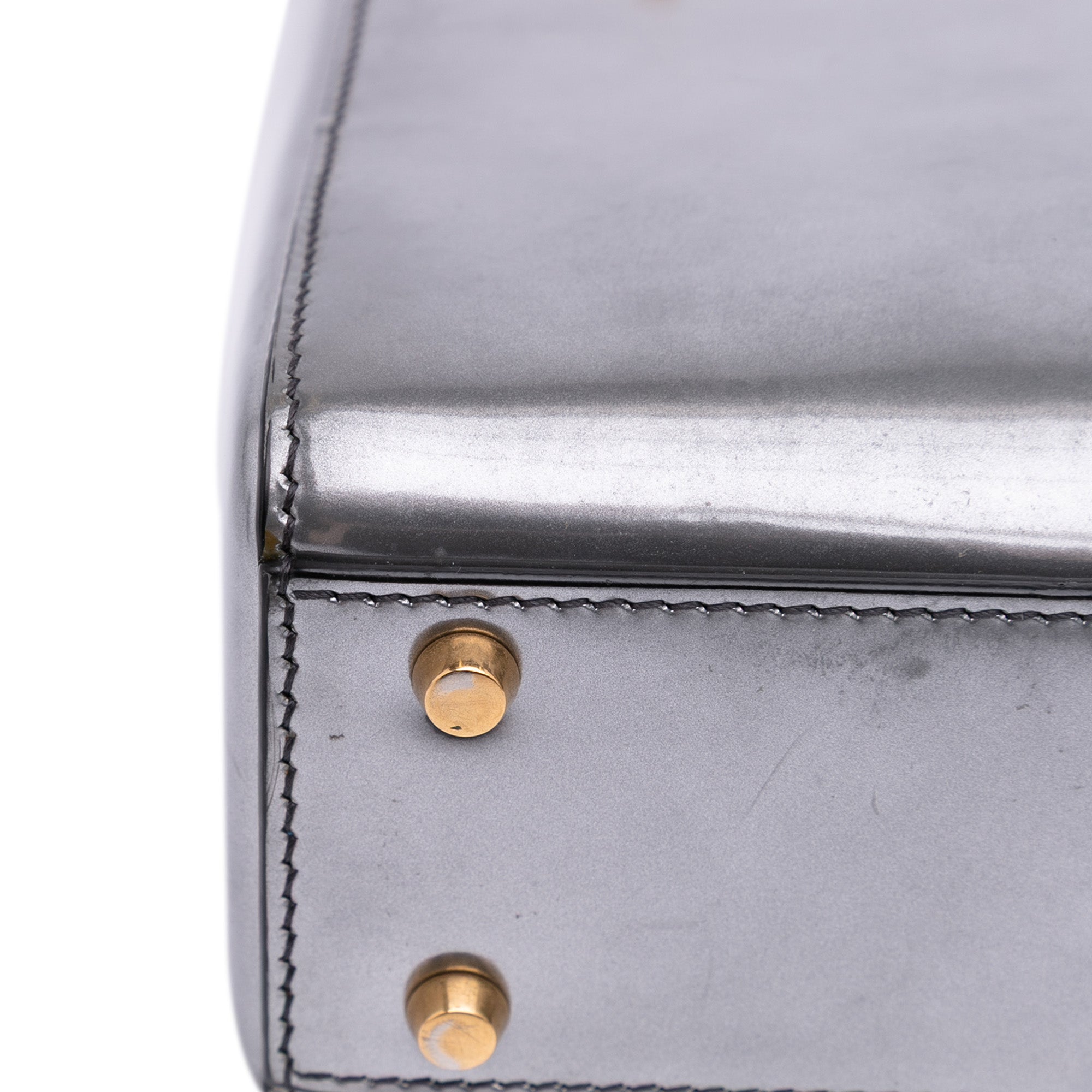 Mini Metallic Glazed Calfskin Lady Dior