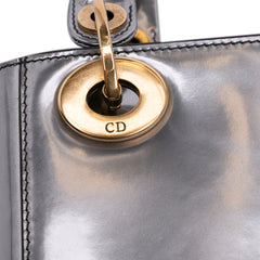 Mini Metallic Glazed Calfskin Lady Dior