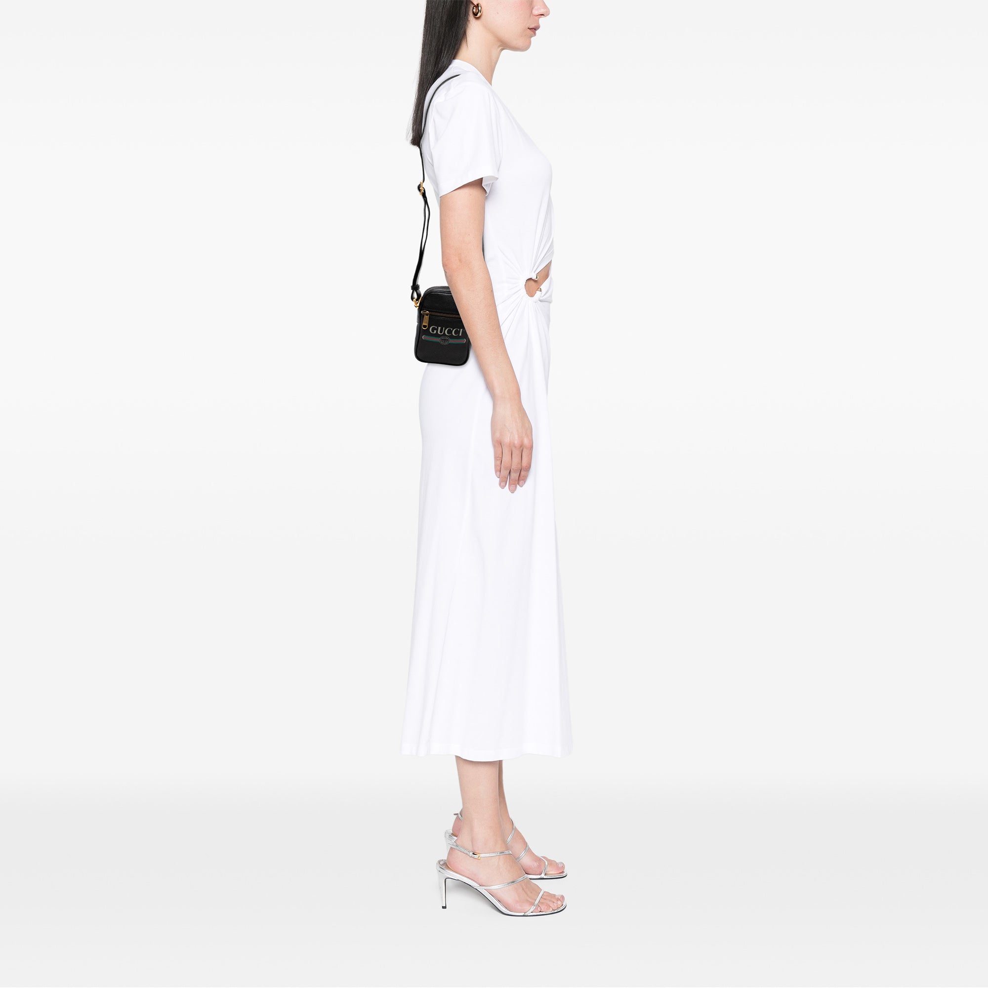 Mini Grained Calfskin Logo Crossbody