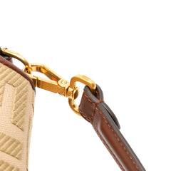 Zucca Embroidered Canvas Baguette Satchel
