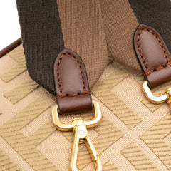 Zucca Embroidered Canvas Baguette Satchel