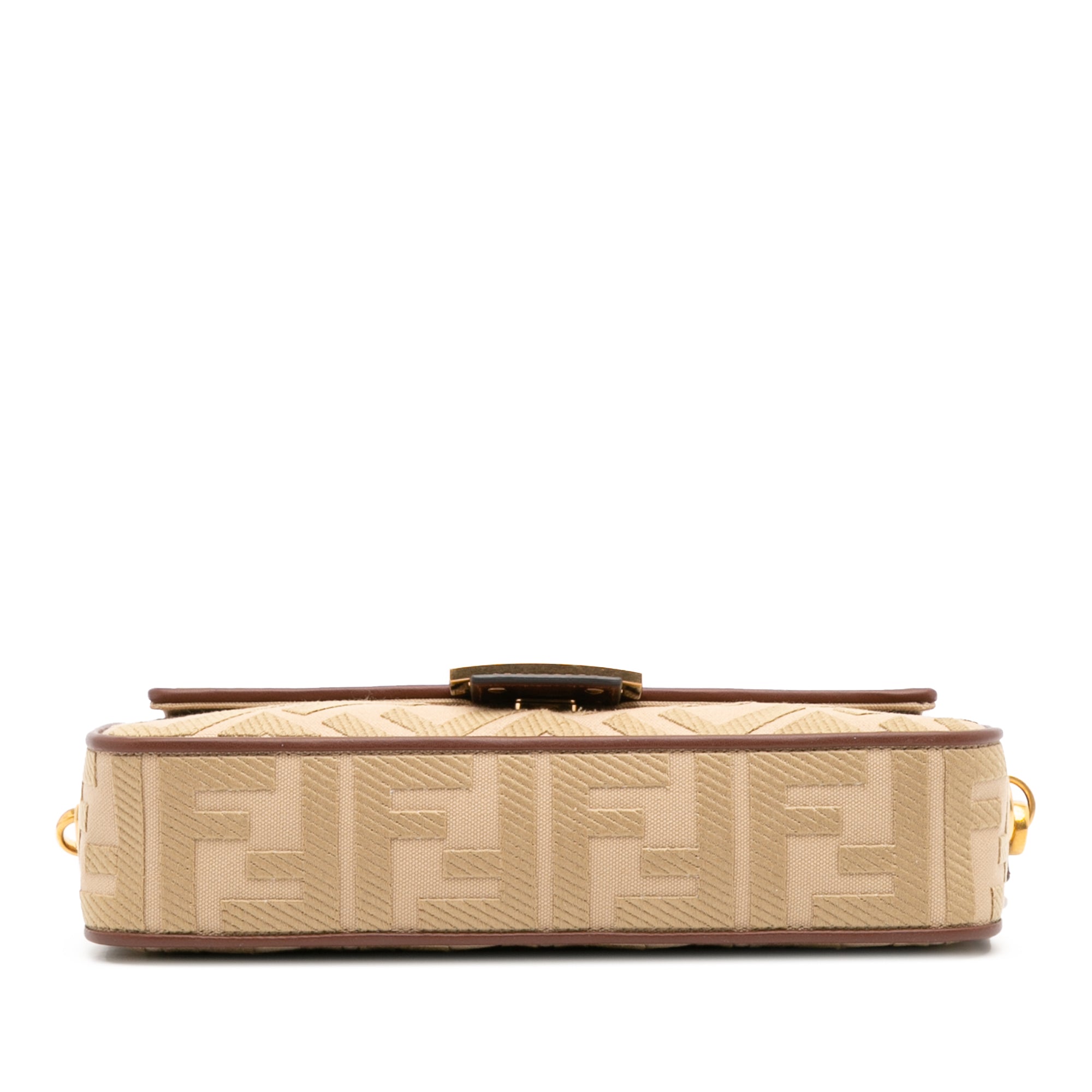 Zucca Embroidered Canvas Baguette Satchel