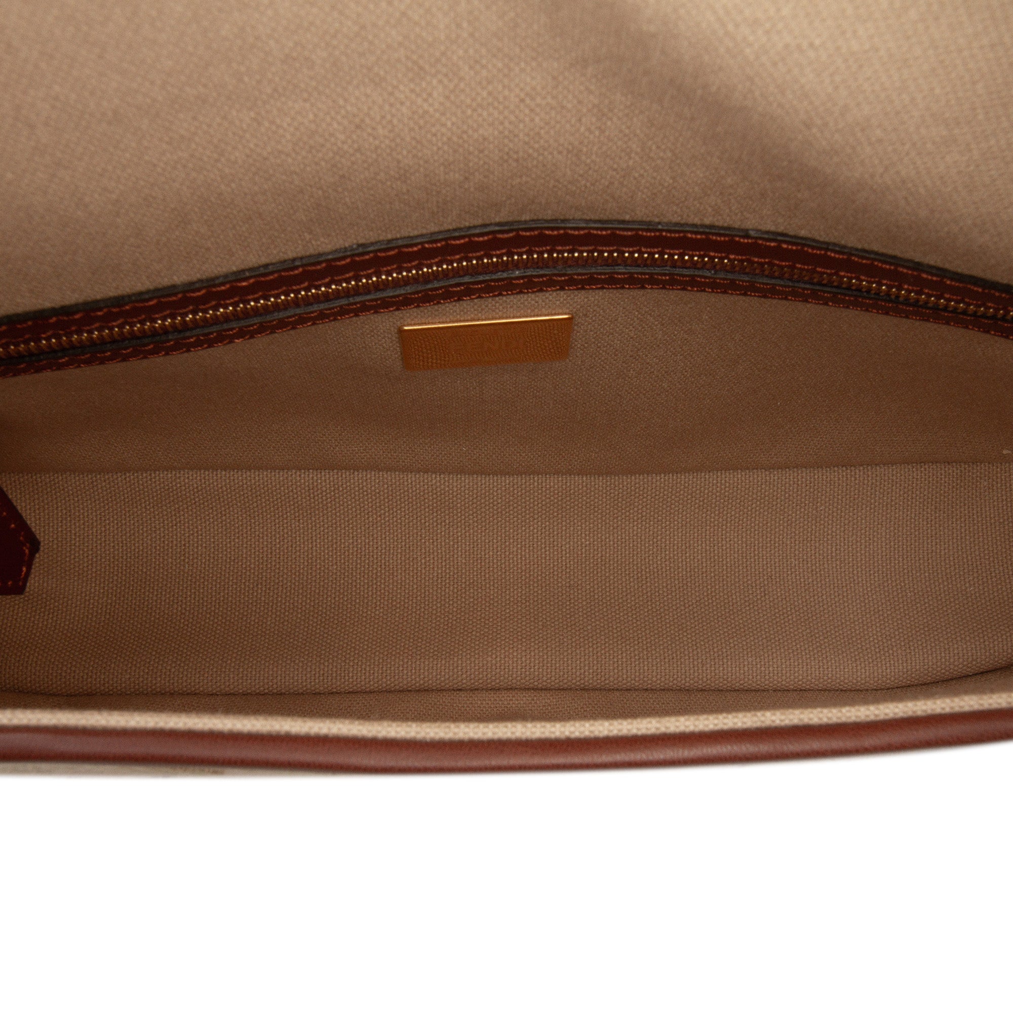 Zucca Embroidered Canvas Baguette Satchel