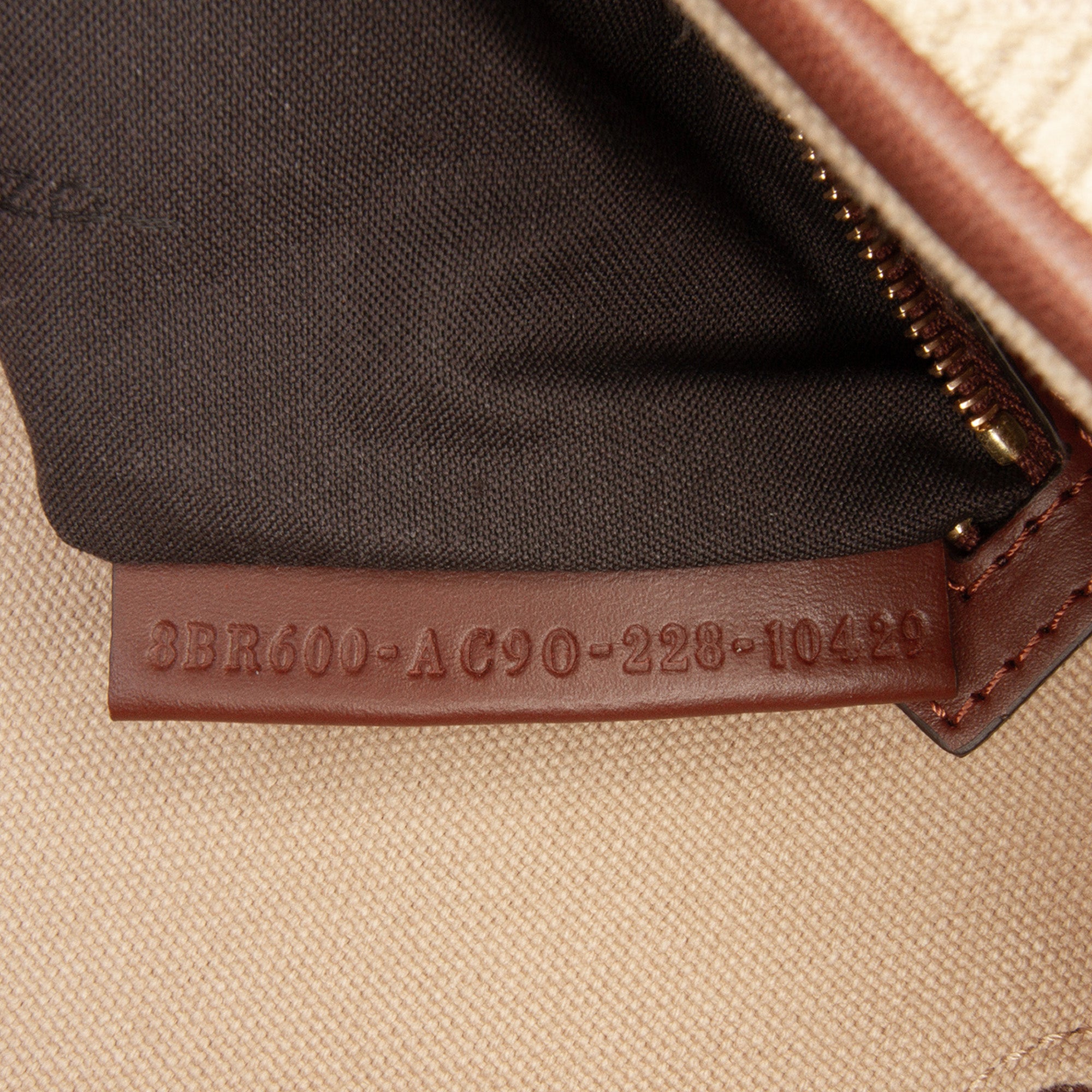 Zucca Embroidered Canvas Baguette Satchel