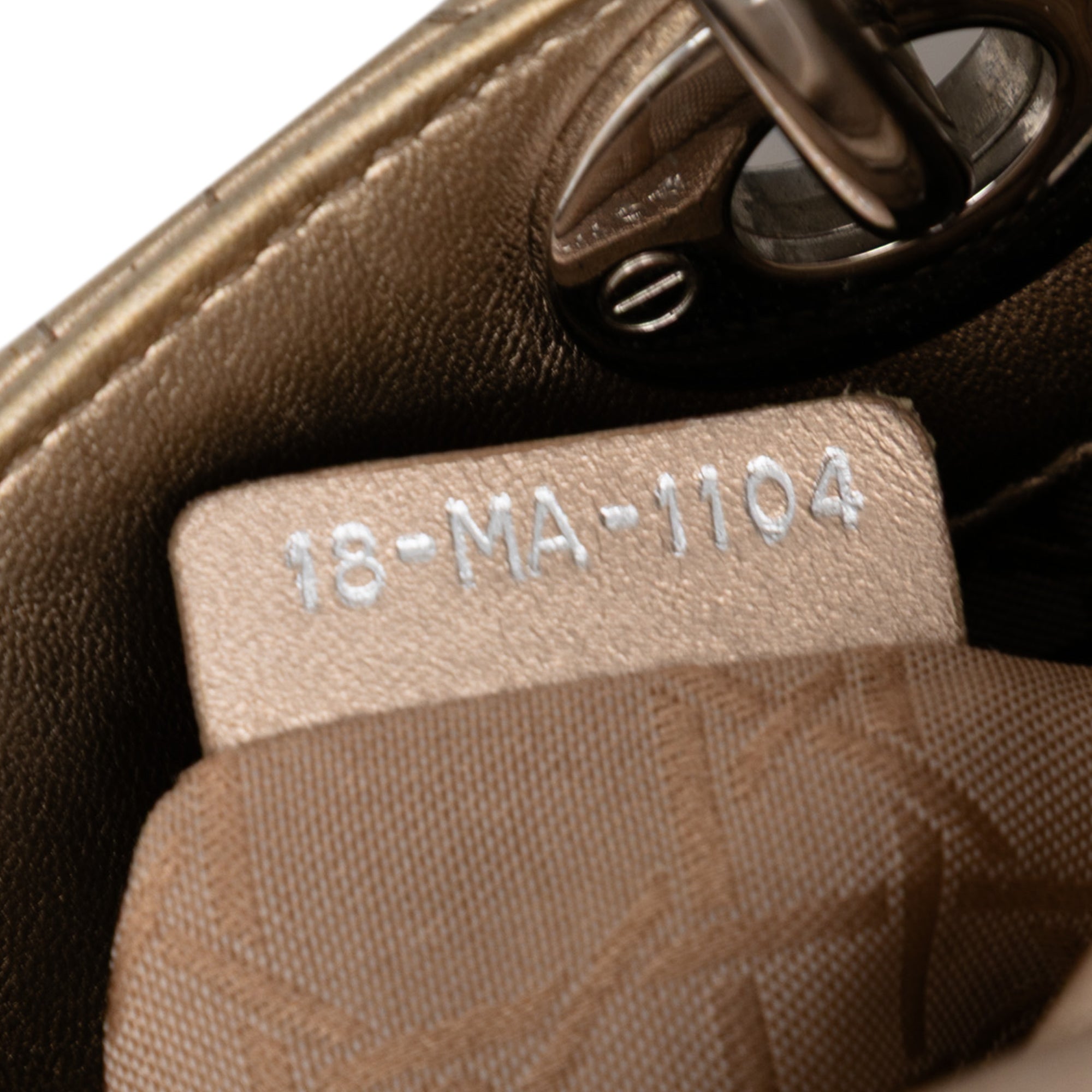 Mini Metallic Lambskin Cannage Lady Dior