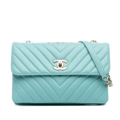 Chevron Lambskin Trendy CC Flap