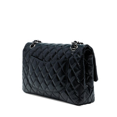 Medium Classic Crinkled Patent Double Flap