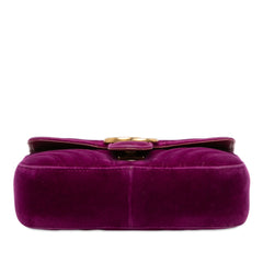 Small GG Marmont Matelasse Velvet Shoulder Bag