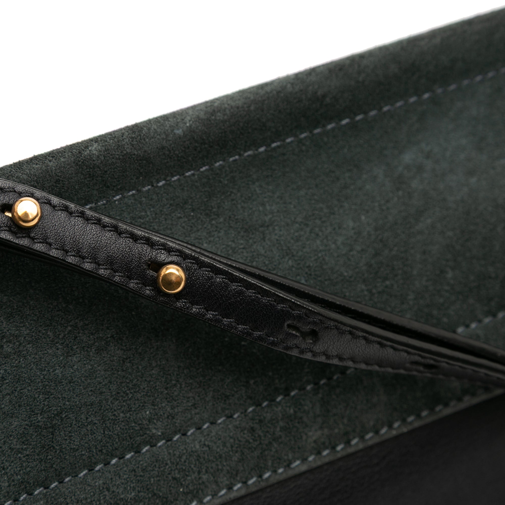 Medium Studded Suede and Calfskin Faye Crossbody