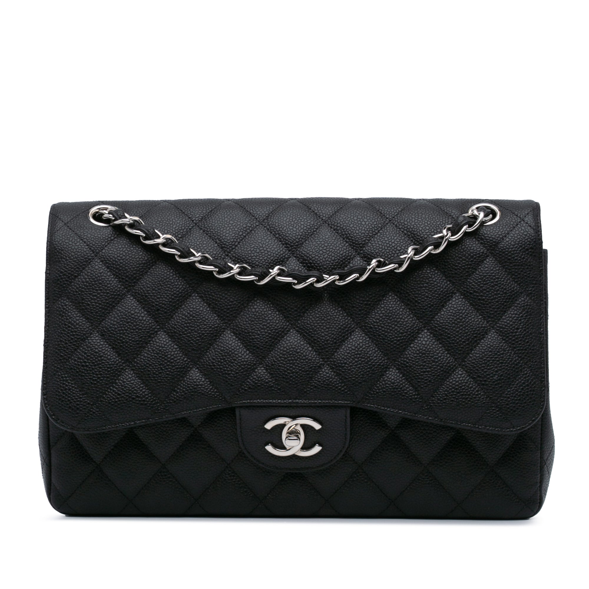 Jumbo Classic Caviar Double Flap
