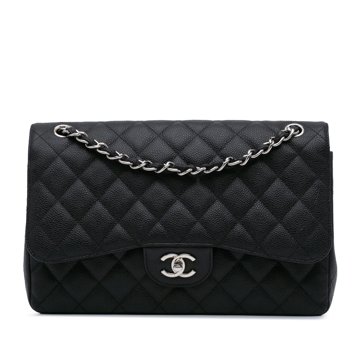 Jumbo Classic Caviar Double Flap
