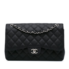 Jumbo Classic Caviar Double Flap