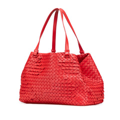 Nappa Intrecciato Ruffle Tote