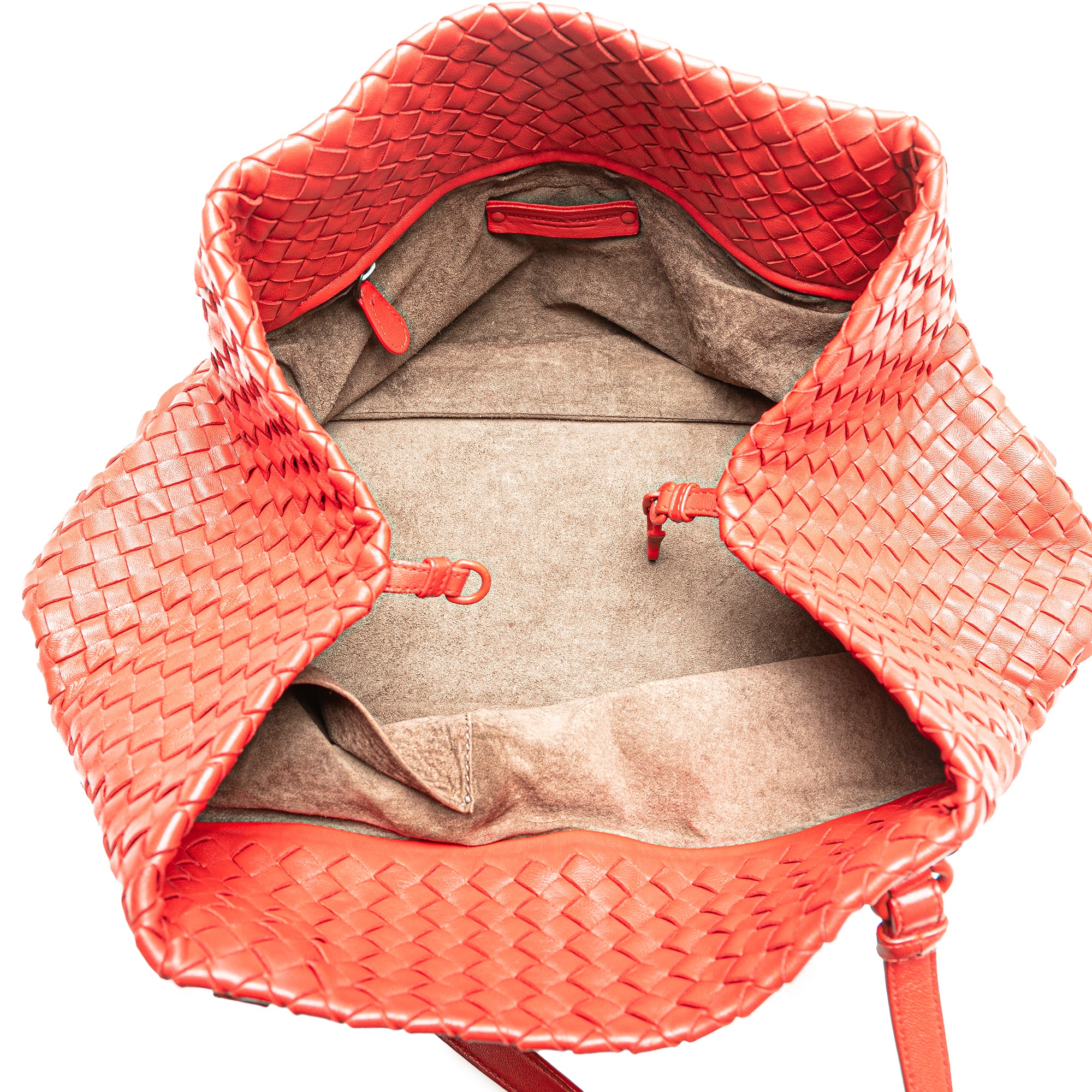 Nappa Intrecciato Ruffle Tote