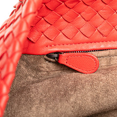 Nappa Intrecciato Ruffle Tote
