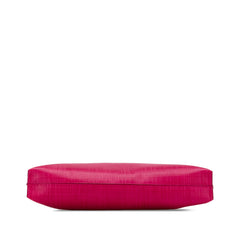 Large Linen Embossed Patent Anagram Repeat T Pouch