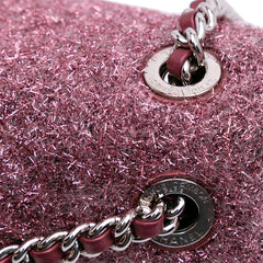 Medium Quilted Metallic Knit Pluto Glitter Flap