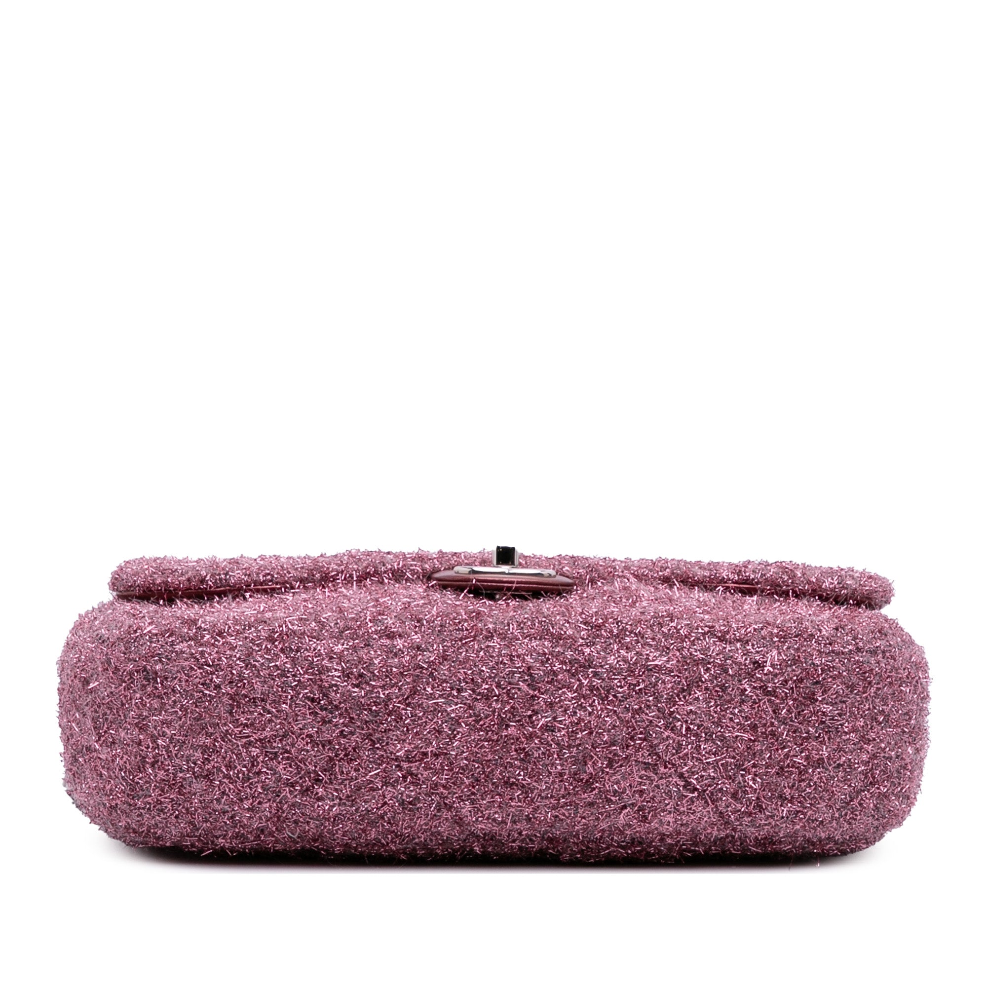 Medium Quilted Metallic Knit Pluto Glitter Flap