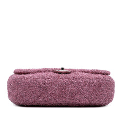 Medium Quilted Metallic Knit Pluto Glitter Flap
