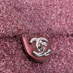 Medium Quilted Metallic Knit Pluto Glitter Flap